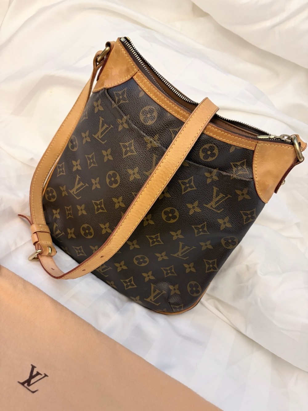 Louis Vuitton Odeon PM Monogram Canvas Crossbody with Vachetta Trim